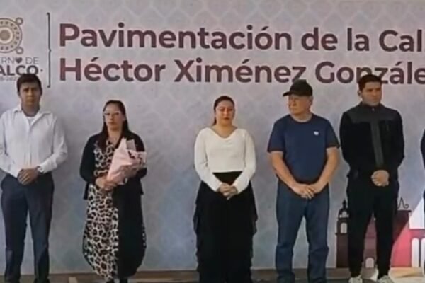 Chalco pavimenta calle Héctor Ximénez González y beneficia a escolares
