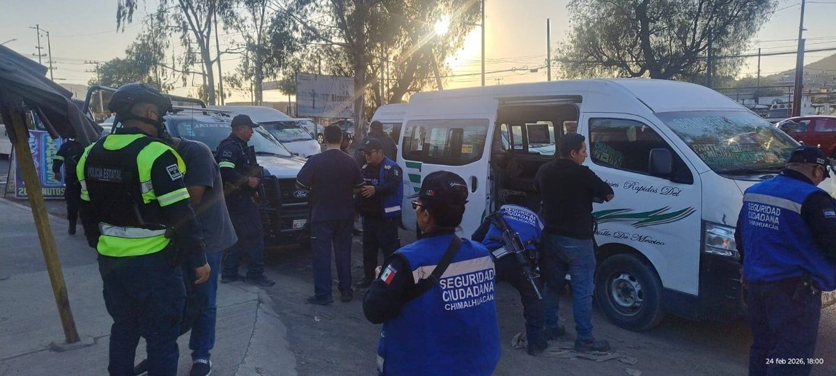 Chimalhuacán refuerza seguridad en transporte público con operativos permanentes