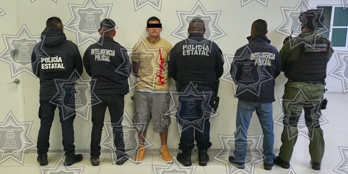 Policía de Chimalhuacán detiene a sospechoso de detonaciones con arma