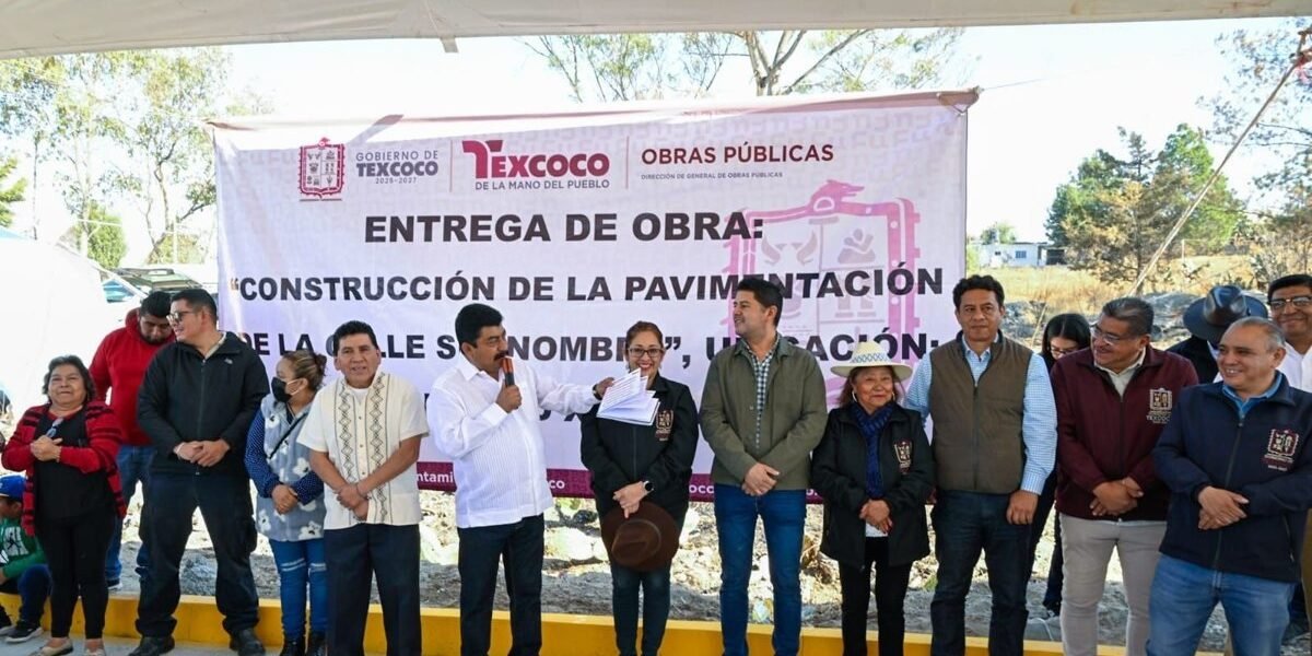 Texcoco inaugura calle pavimentada en San Dieguito Xochimanca con inversión de 1.6 millones