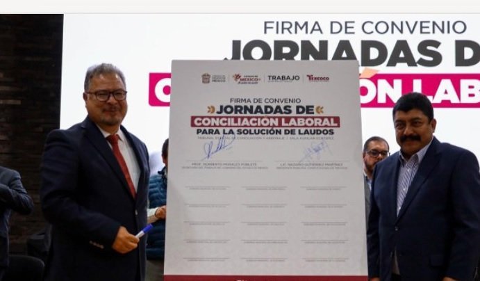Texcoco alberga firma de convenio para resolver laudos laborales en 36 municipios