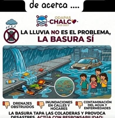 Chalco intensifica campaña para proteger drenaje antes de lluvias