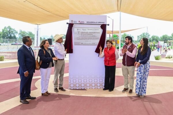 Gobernadora entrega Unidad Deportiva en Teotihuacán con inversión de 22.4 mdp