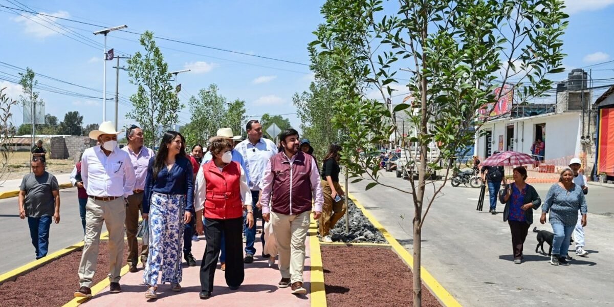 Avanzan trabajos en el Boulevard Teotihuacán-Maquixco con 85% de ejecución