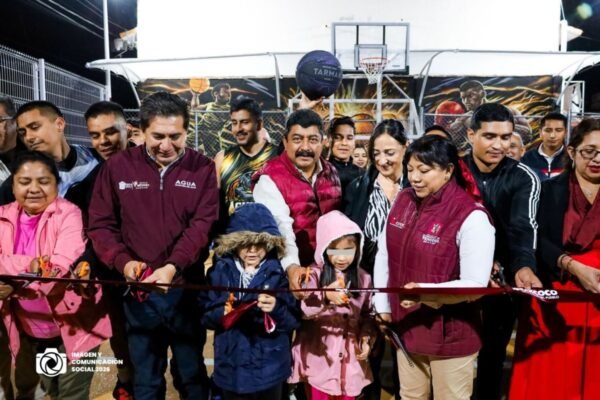 Texcoco inaugura multicancha moderna en Santa María Tulantongo