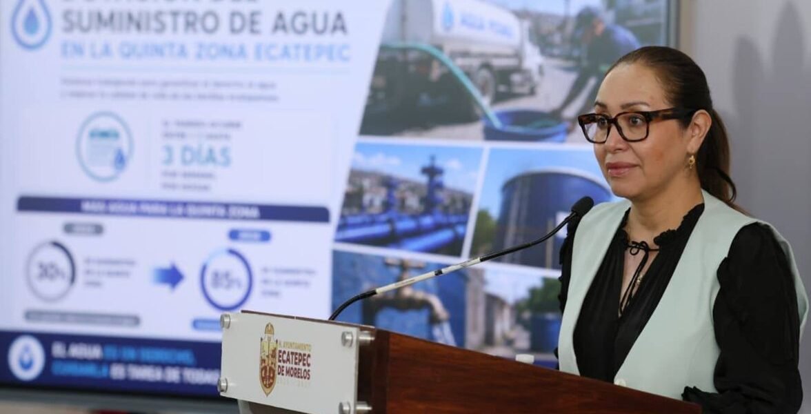 Ecatepec casi triplica suministro de agua en la Quinta Zona: de 30% a 85%