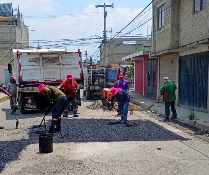 Chalco avanza en programa de bacheo para mejorar vialidades y seguridad