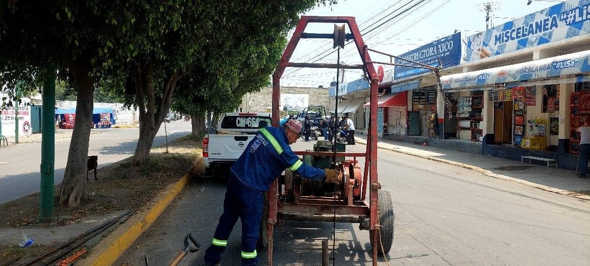 Chalco intensifica desazolve de drenaje antes de temporada de lluvias
