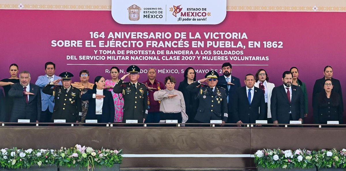 Estado de México conmemora 164 años de la Batalla de Puebla con acto encabezado por Gómez Álvarez