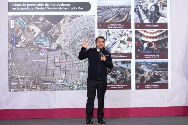 Gobiernos refuerzan infraestructura hidráulica para evitar inundaciones en el oriente del Valle de México