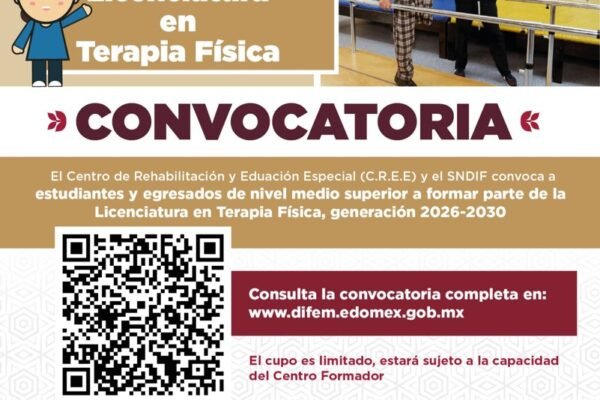 CREE Toluca abre convocatoria para Licenciatura en Terapia Física 2026