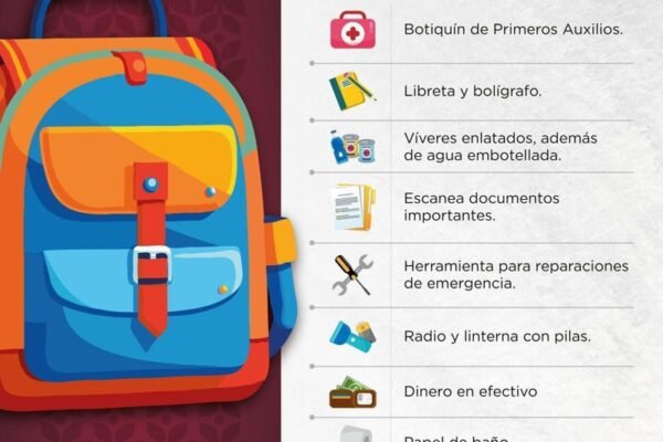 Mañana es el Primer Simulacro Nacional 2026: prepara tu mochila de emergencia
