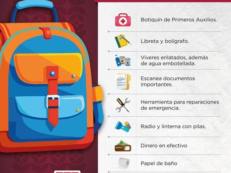 Mañana es el Primer Simulacro Nacional 2026: prepara tu mochila de emergencia
