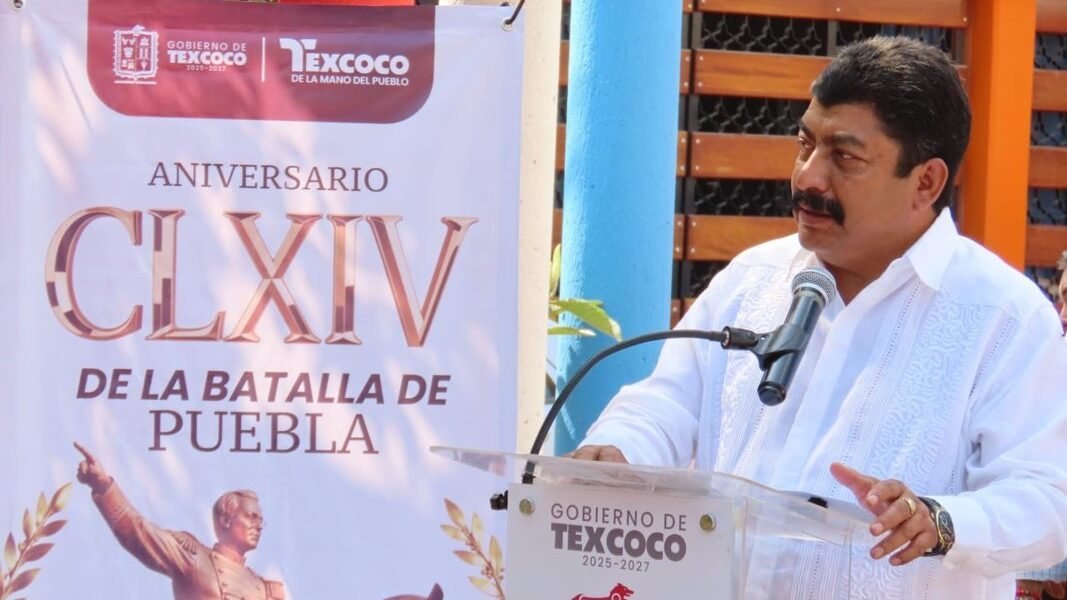 Texcoco conmemora 164 años de la Batalla de Puebla con acto cívico en colonia Zaragoza