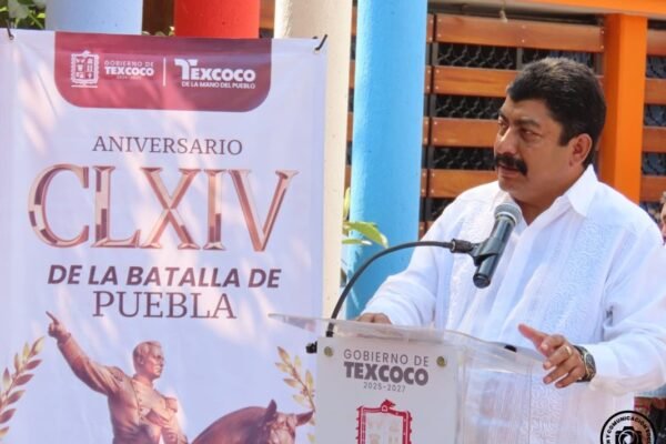 Texcoco conmemora 164 años de la Batalla de Puebla con acto cívico en colonia Zaragoza