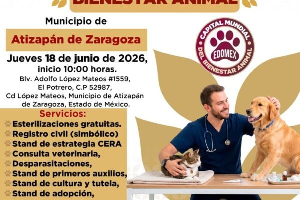 Caravana por el Bienestar Animal llega a Atizapán con servicios veterinarios gratuitos
