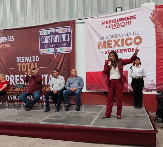 Sandy Muñoz convoca en Atlautla a defender la soberanía mexicana