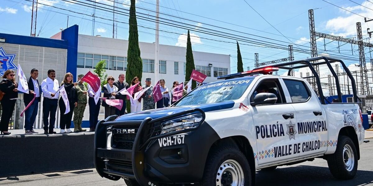 Valle de Chalco recibe 32 patrullas de última generación para fortalecer seguridad