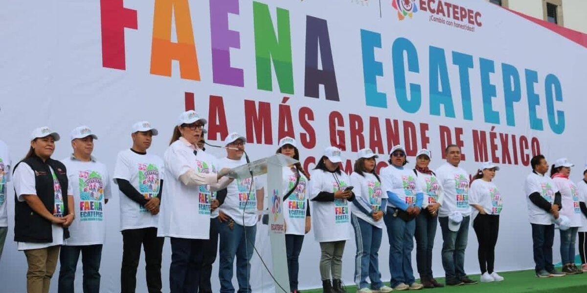 Ecatepec realiza la 'mega faena' más grande de México con 50 mil participantes
