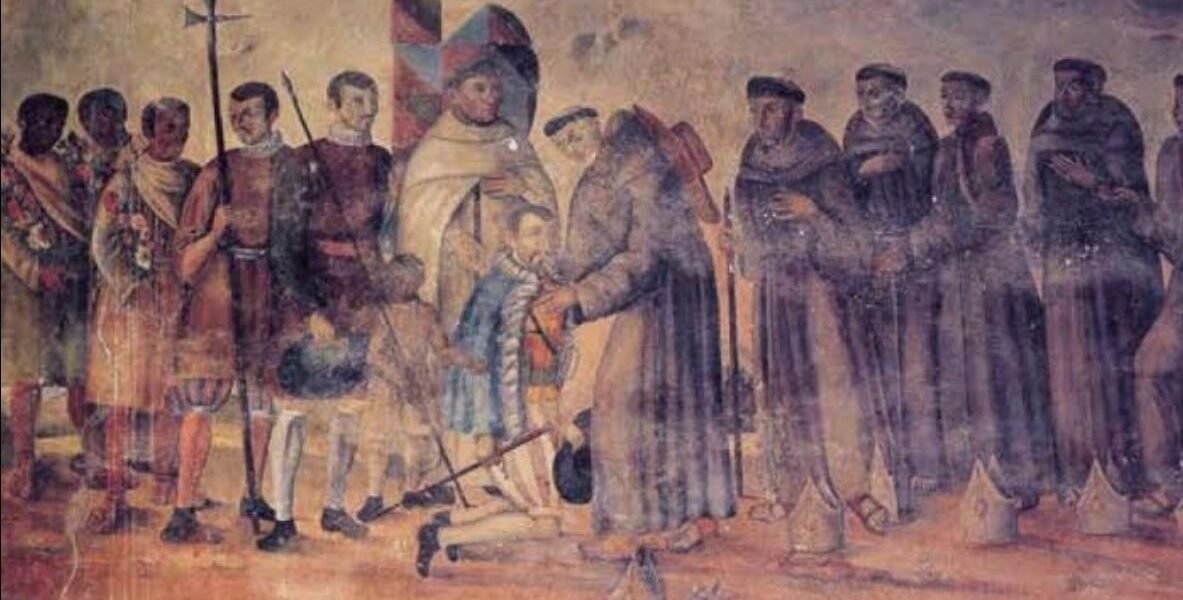 Los tlacuilos que pintaron la llegada de los 12 franciscanos a México
