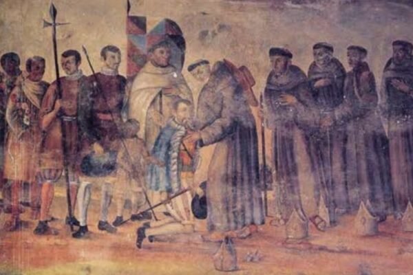 Los tlacuilos que pintaron la llegada de los 12 franciscanos a México