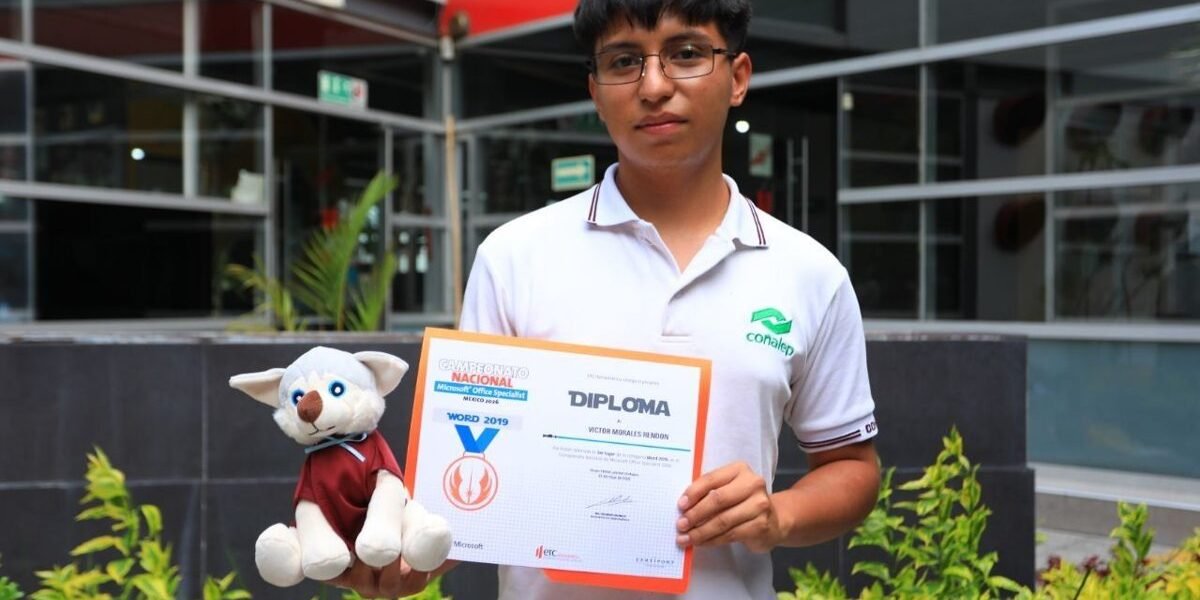Estudiante mexiquense gana tercer lugar en campeonato nacional de Office
