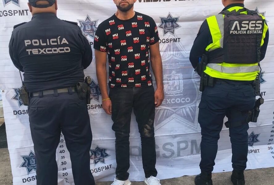 Detienen a narcomenudista en Texcoco con cocaína y orden de reaprehensión