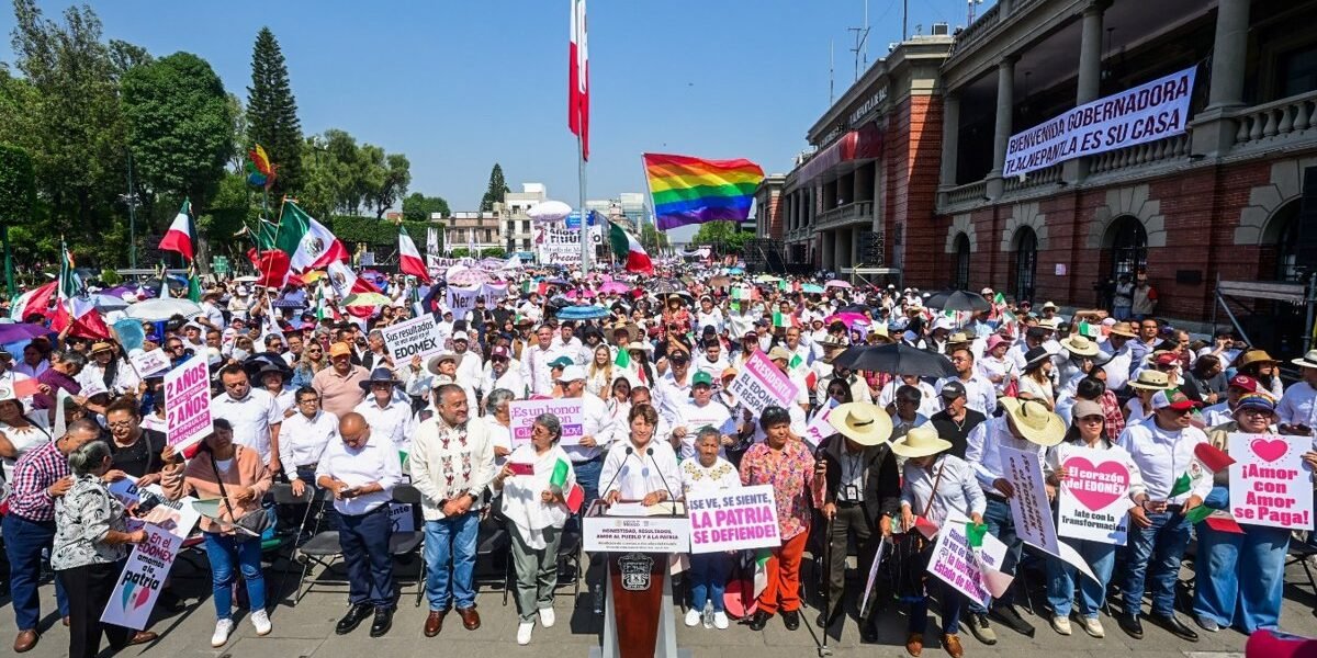 Edomex respalda a Sheinbaum: 75 mil mexiquenses celebran logros a dos años
