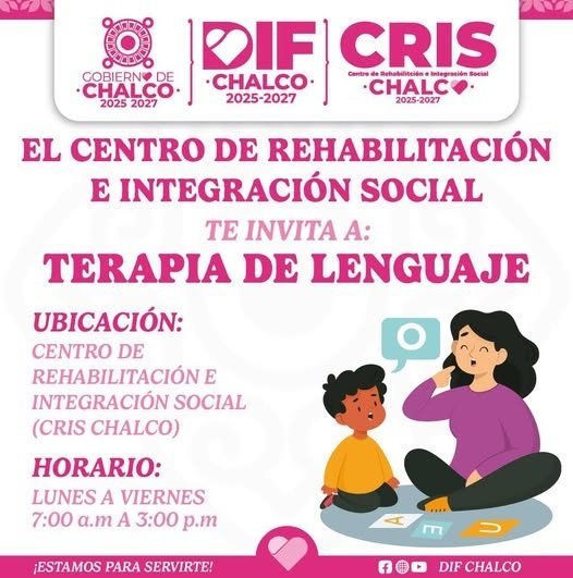 DIF Chalco abre servicio de Terapia de Lenguaje con precios accesibles