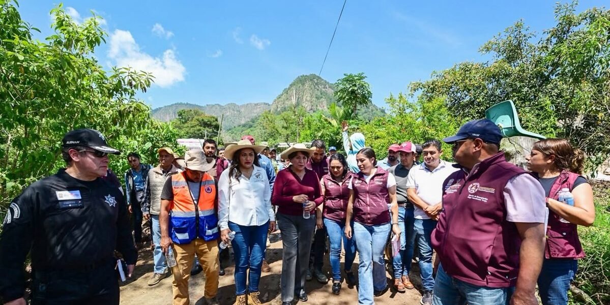 Gobernadora visita Temascaltepec tras afectaciones por lluvias y deslizamientos