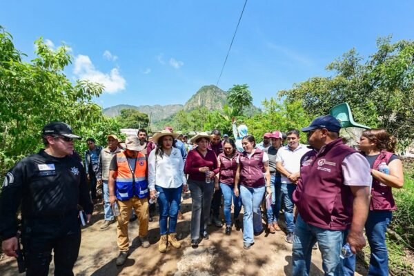 Gobernadora visita Temascaltepec tras afectaciones por lluvias y deslizamientos