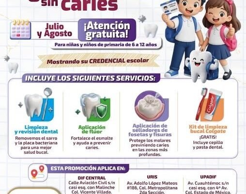 DIF Nezahualcóyotl ofrece atención dental gratuita para niños en vacaciones