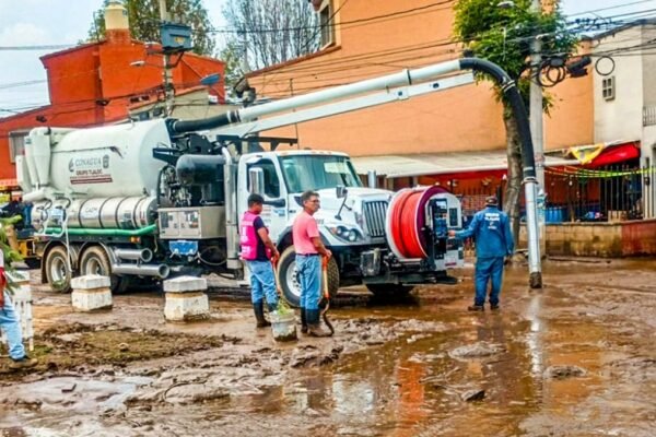 Estado de México atiende 148 encharcamientos en 30 municipios por lluvias