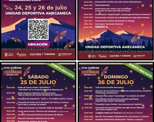 Luciérnagas iluminan Amecameca en festival internacional de tres días
