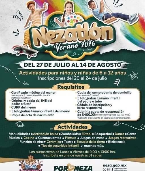 Nezatlón Verano 2026: tres semanas de diversión y aprendizaje para niños