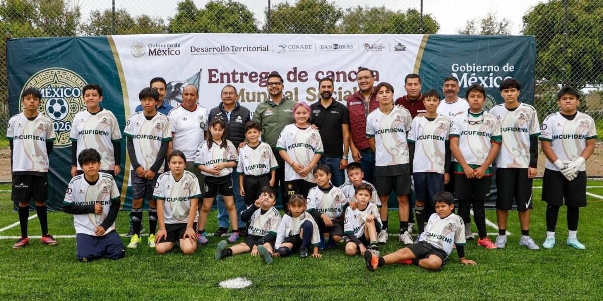 Nezahualcóyotl inaugura nueva cancha de futbol como parte del Mundial Social 2026