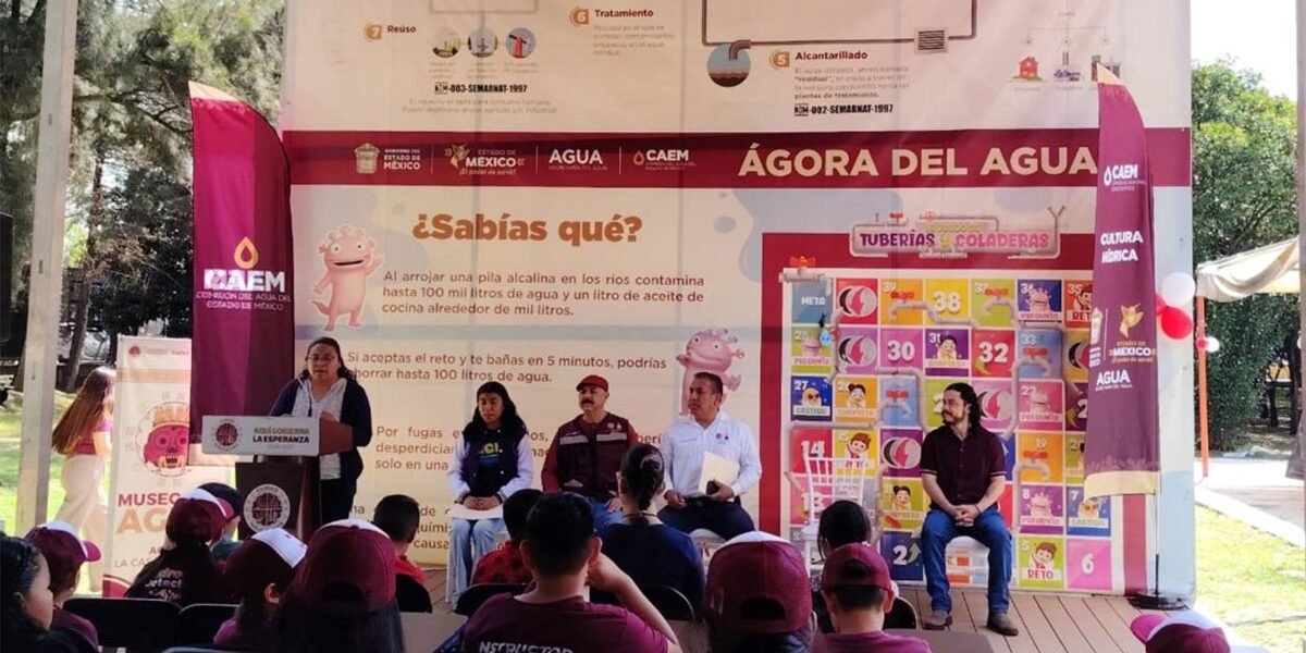 Naucalpan instala el Ágora del Agua: espacio interactivo para aprender a captar lluvia