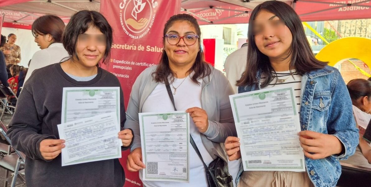 Edomex ofrece actas de nacimiento gratis en Caravanas por la Justicia