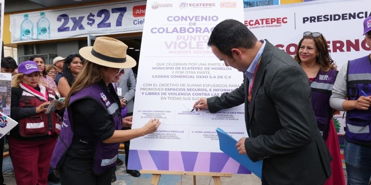 Ecatepec amplía Red Violeta con 80 nuevas tiendas Oxxo como puntos de resguardo