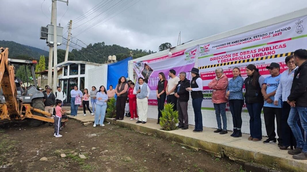 Amecameca inicia pavimentación de calle 16 de Septiembre en Santiago Cuauhtenco