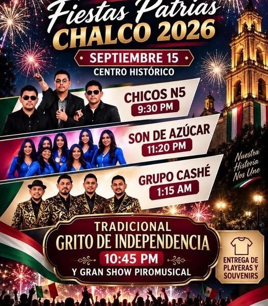 Chalco celebra el Grito de Independencia con espectáculo musical familiar
