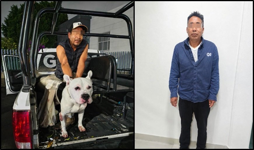 Detienen a dos hombres por arrastra a perro con camioneta en Tlalnepantla