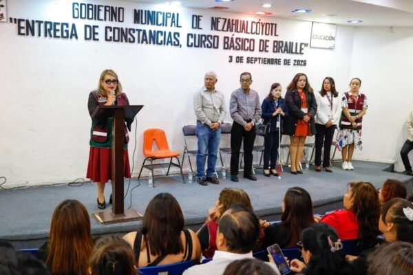 Nezahualcóyotl fortalece educación inclusiva con curso de Braille