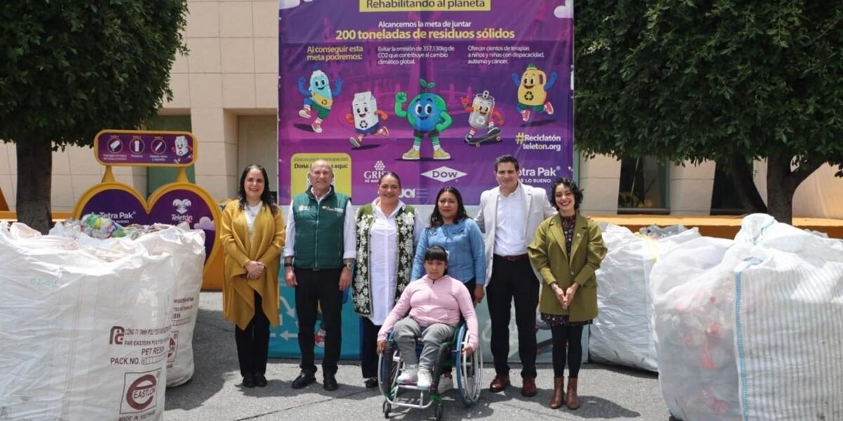 Edomex se suma a 'Reciclatón' de Fundación Teletón con 600 kg de PET