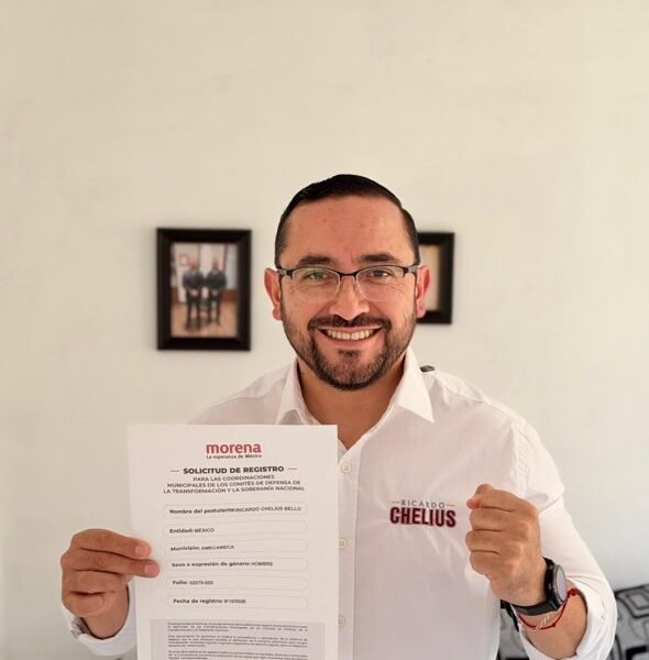 Ricardo Chelius se registra como coordinador de MORENA en Amecameca