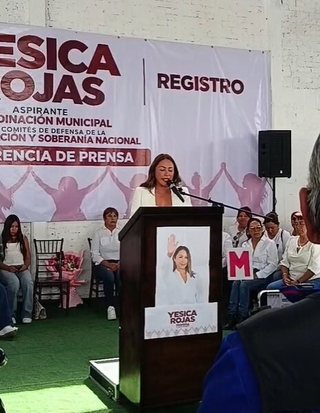 Yesica Rojas se registra para coordinar Morena en Valle de Chalco